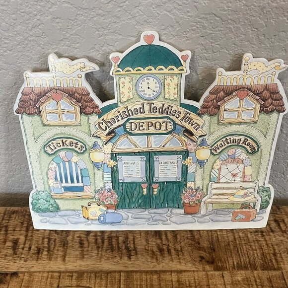 Cherished Teddies - CRT289 Cherished Teddies Town Depot Backdrop Used - Picture 3 of 8